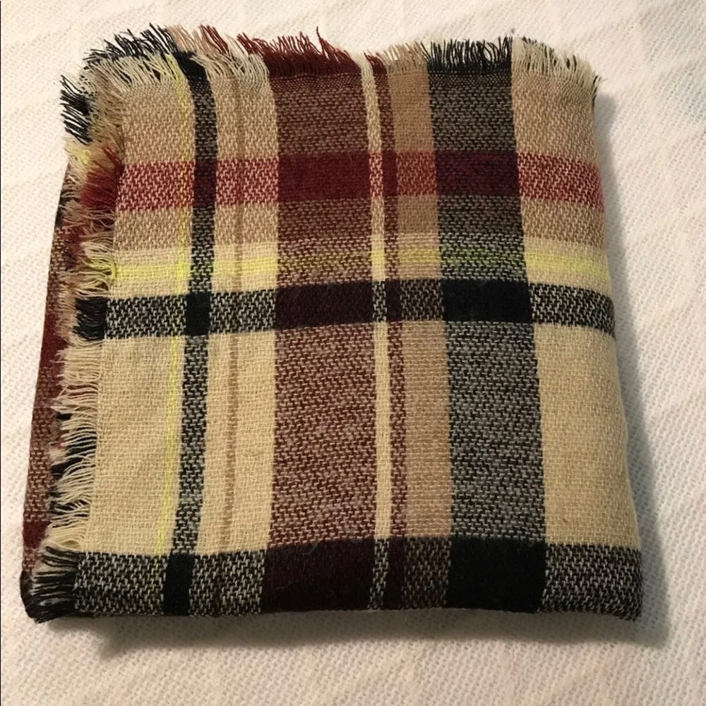 Large Plaid Blanket Scarf